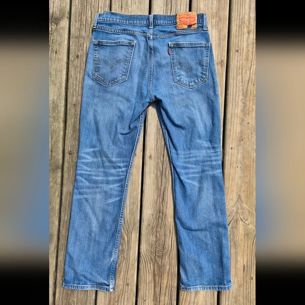 Levi's 514 Men's Straight Regular Fit Distressed Blue Jeans W29xL30